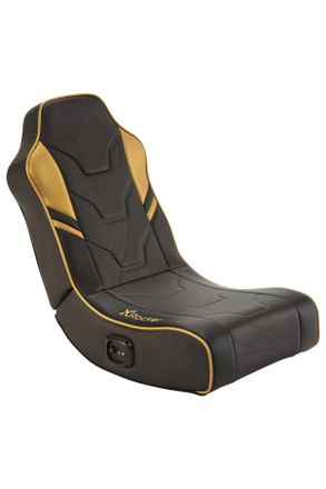 X Rocker Gamingsessel, Schwarz, Goldfarben, Textil, 42x64x75 cm, integrierte Lautsprecher, B&uuml;rom&ouml;bel, B&uuml;rost&uuml;hle, Gaming-Sessel