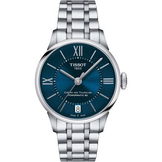 Tissot Chemin Des Tourelles Automatic Bracelet Watch, 32mm in Blue at Nordstrom Rack