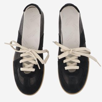 Maison Margiela Womens Ballerina Flats Leather Black Trainers Sneaker