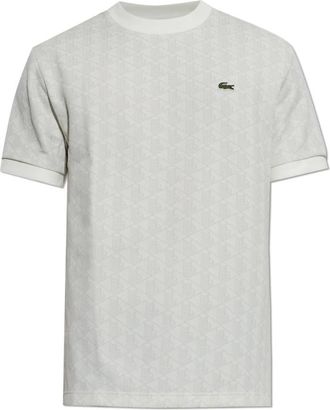 Lacoste T-shirt Monogram - - Tops - Uomo - Grigio - XL