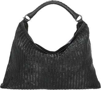 Reptiles House Textured Leather Shopper Bag with Moon Pattern