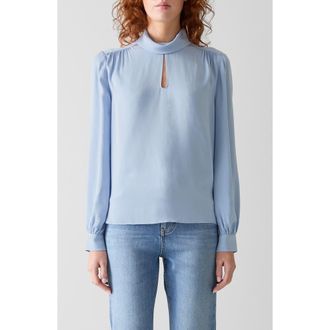 L.k. Bennett Sally Cowl Neck Top in Blue at Nordstrom Rack, Size 14 Us / 18 Uk