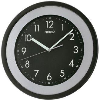 Seiko Wall Clock - SEIKO - QXA812K - Black Plastic - 36 cm - Japanese Quartz