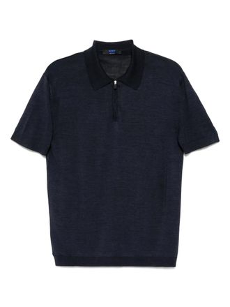 Kiton silk polo shirt - Blue