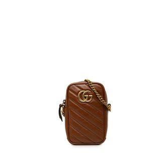Gucci Pre-owned Gucci Mini GG Marmont Matelasse Calfskin Crossbody Ladies NI2XVYTFHHT4NDKM