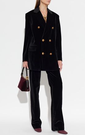 Etro Velvet Blazer, Womens, Black