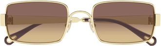 Chlo&eacute; Ch 0354S Rechthoekige Zonnebril - Dames - Zonnebrillen - Geel - 53 MM - Nylon - Accessoires