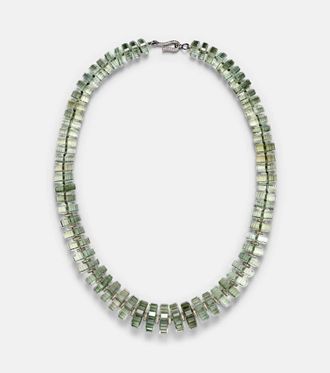 Ileana Makri Aura sterling silver (925) beaded necklace with gemstones