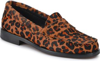 Jones Bootmaker Womens Tanelle All-Leather Moccasins - Leopard - Size UK 5