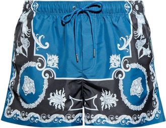 Versace Blue Graphic Swim Shorts