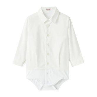 Il Gufo Body, male, White, Size: 12 M Shirt/Body in Cotton