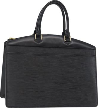 Louis Vuitton Riviera Handbag Epi Leather Black Leather Handbag (Pre-Owned)