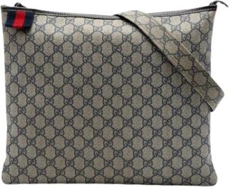 Gucci Pre-owned Crossbody Bag - Dames - Vintage Schoudertas - Beige - ONE Size - Leer - Vintage