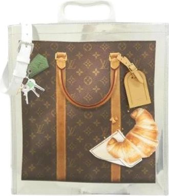 Louis Vuitton Pre-owned Freezer Sac Plat Coated Canvas 2way Bag - Dames - Vintage Shopper - Bruin - ONE Size - Vintage