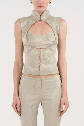 Nocturne Braid-Trim Bustier Top in Multi-Colored at Nordstrom, Size X-Small