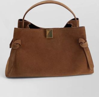 Yuzefi suede leather knot-detail tote bag