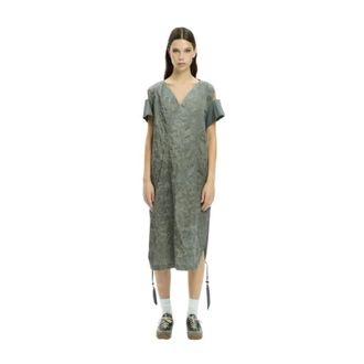 Malloni Midi Dresses, female, Green, Size: M Abito lungo con scollo a V MLO