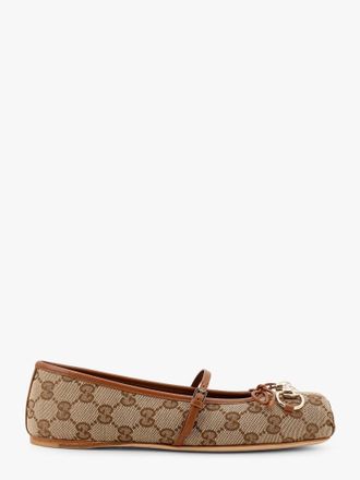 Gucci GG fabric ballerinas with metal Horsebit - GUCCI - gender_Woman