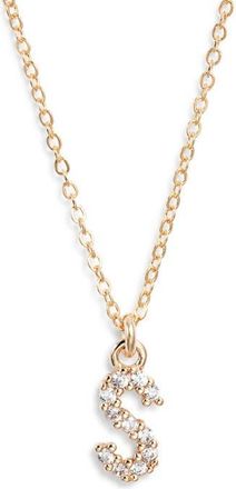 Set & Stones Gemma Initial Necklace in Gold /S at Nordstrom