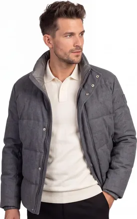 HUGO BOSS Boss Black premium down winterjas grijs