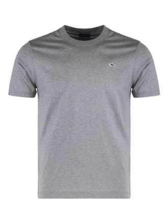 Paul & Shark Grey Crew Neck Logo Patch T-Shirt