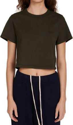 Les Tien Daria Crop Tee In Black