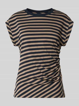 HUGO BOSS Regular Fit T-Shirt aus reiner Baumwolle Modell Epka_striped1 in Marine, Gr&ouml;&szlig;e XL