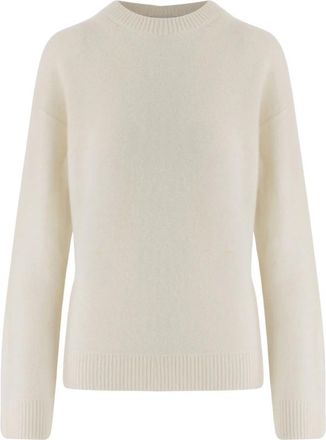 Vince Plush Cashmere Crew Neck Sweater - Dames - Cashmere truien - Wit - L - Kasjmier - Truien & Vesten