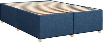 vidaXL Cama Sin Colch&oacute;n Tela Azul 140x200 Cm Vidaxl