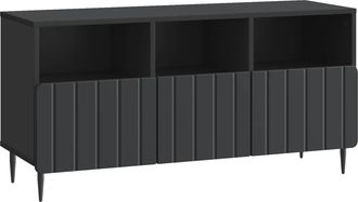 vidaXL Mueble De Tv Negro 102 X 34,5 X 50 Cm Madera De Ingenier&iacute;a Vidaxl