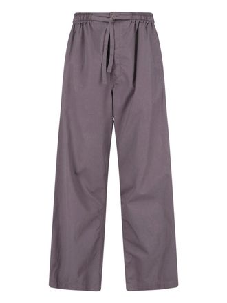 Christophe Lemaire Taupe Pyjama Elastic Waist Cotton Trousers