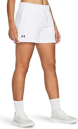 Under Armour Rival Fleece Shorts Womens Shorts White/Black : LG (US 12-14) R, Polyester