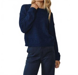 Bella Dahl Drop Shoulder Sweater In Eclipse Blue