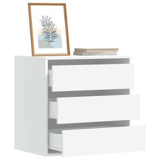 Berkfield Home Corner Chest of Drawers White 60x41x58 cm Engineered Wood | Size: 60 x 41 x 58 cm