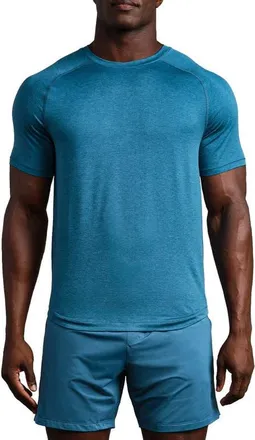 Rhone Atmosphere Performance T-Shirt in Ash Blue at Nordstrom, Size Xx-Large