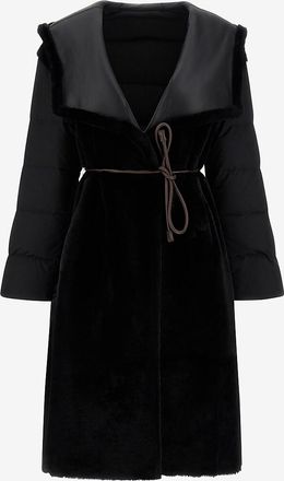 Herno Wendbarer Mantel mit Daunenteilen und Shearling