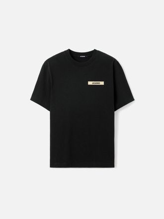 Jacquemus Mens Gros Grain T-Shirt Black Cotton - Size Medium