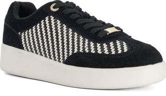 Dune London Womens Ladies Enolas - Lace-Up Cupsole Trainers - Black/White - Size UK 5