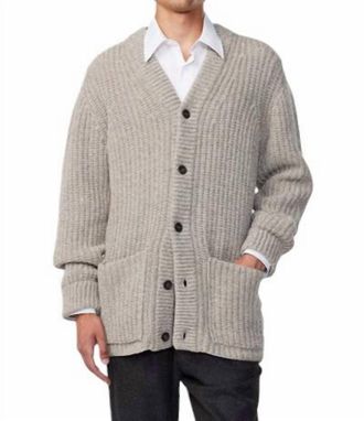 Nn.07 Mens Benzon Cardigan In Stone