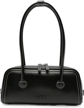 Marge Sherwood Tassen, Dames, Zwart, ONE Size, Leer, Soft Boston EW Bag