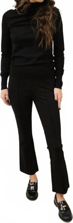 Skies Are Blue Clothing Susanna Ponte Knit Kick Flare Pants In Black