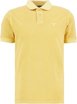 Barbour Washed Tartan Tailored Pique Polo - Heren - Polos - Geel - S - Katoen - Tops