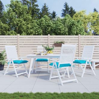 vidaXL Cojines De Silla 4 Uds Tela Oxford Turquesa 50x50x7 Cm Vidaxl
