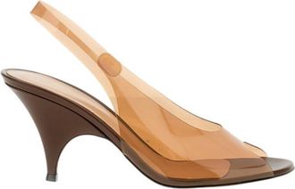 Gianvito Rossi Brown Transparent Pumps