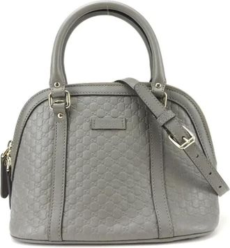 Gucci Pre-owned Handbags, female, Gray, Size: ONE SIZE Pre-owned Leather gucci-bags