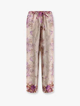 Pierre-Louis Mascia Pantaloni in seta con stampa multicolor all-over - PIERRE-LOUIS MASCIA - gender_Woman