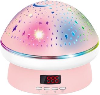 OEM L&aacute;mpara Nocturna Setas - Proyector Estrellas 360&deg; - Recargable Usb-c - Decoraci&oacute;n Habitaci&oacute;n Rosa - 1 Unidad