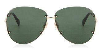 Max Mara MM0001 32N Womens Sunglasses Gold Size 62