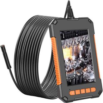 Elle C&aacute;mara De Inspecci&oacute;n Endosc&oacute;pica De 10 M - Doble Lente 1080p Hd - Pantalla Lcd De 4,3 Pulgadas - Resistencia Al Agua Ip67 - 8 Luces Led Ajustables