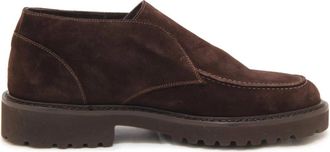 Doucal's Su&egrave;de Instap Schoenen- Gemaakt in Itali&euml; - Heren - Enkellaarsjes - Bruin - 42 EU - Su&egrave;de - Schoenen